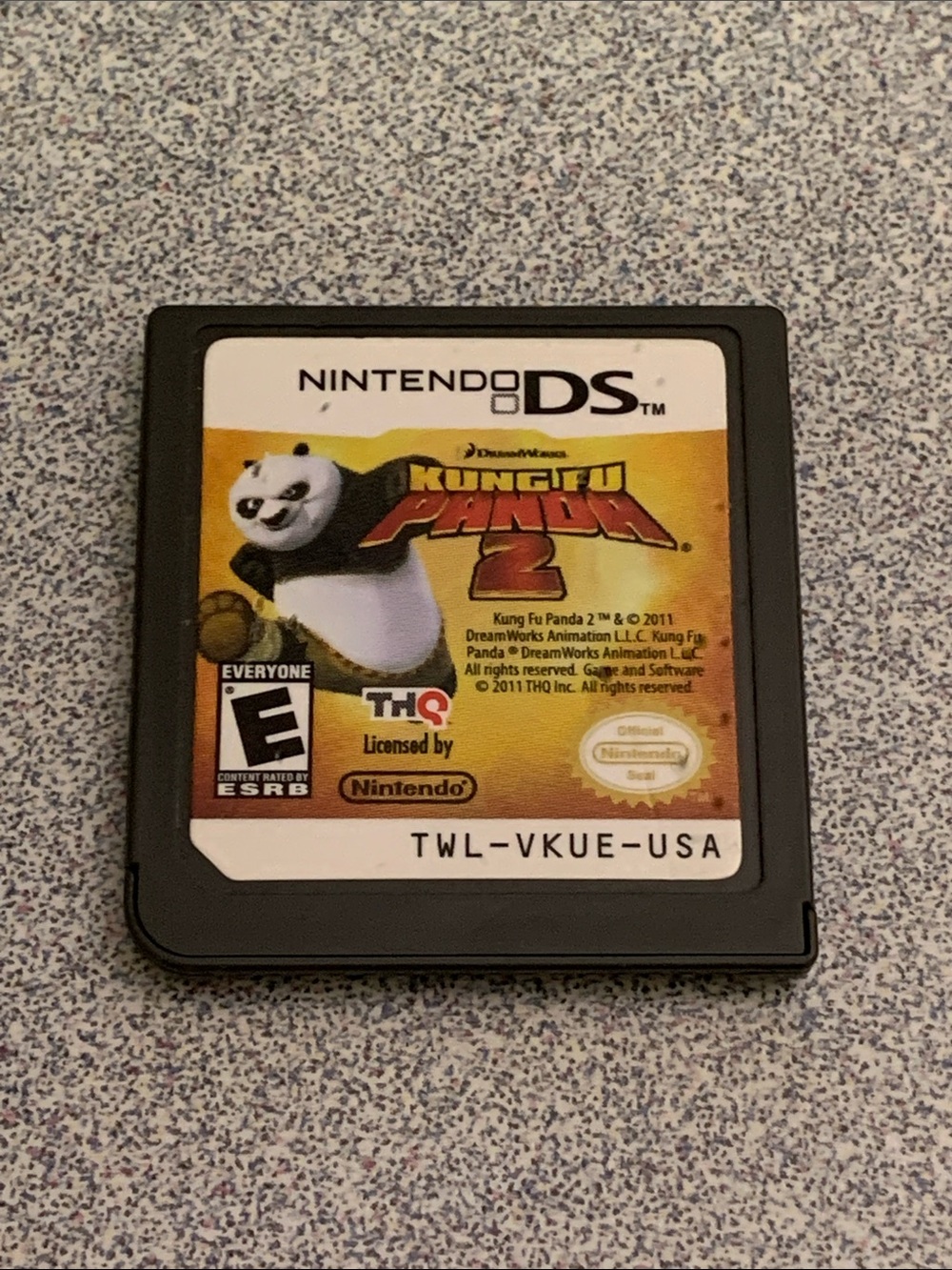 Nintendo DS Kung Fu Panda 2 Game Card - Yellow, Black, White